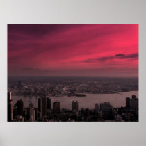 New York Skyline Alight Poster
