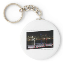 New York Skyline at Night Empire State Keychains