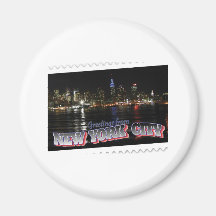 New York Skyline at Night Empire State Fridge Magnet