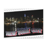 New York Skyline at Night Empire State Post Cards