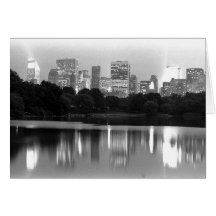 New York Skyline at Night Greeting Card