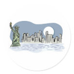 New York Skyline by Moonlight