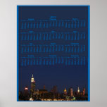New York Skyline Calendar Poster 2011 posters