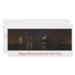New York skyline photo Happy Holidays card photo cards