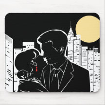 New York Skyline Silhouette Mousepad
