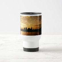 New York Skyline Sunset Coffee Mug