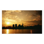 New York Skyline Sunset Photo Art