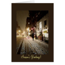 New York Snow Season's Greetings Greeting Card