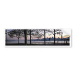 New York Sunset Skyline Bumper Sticker