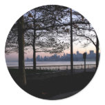 New York Sunset Skyline Sticker