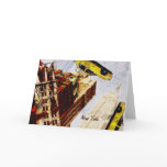 New York taxi greeting card