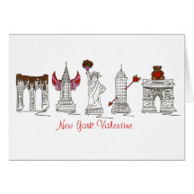 New York Valentine Greeting Card