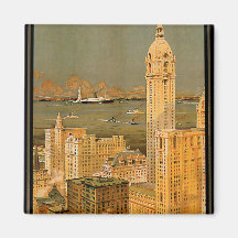 New York Vintage Fridge Magnet