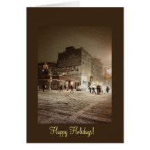 New York Winter Happy Holidays Greeting Card