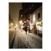 New York Winter - Snow on the Lower East Side Photo Print