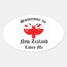 New Zealand (2) Oval Sticker