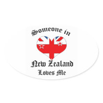 New Zealand (2) Oval Sticker