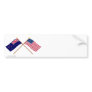 New Zealand and United States Crossed Flags Bumper Sticker