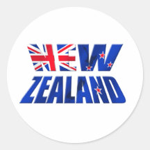 New Zealand Aotearoa Kiwi flag logo Round Sticker
