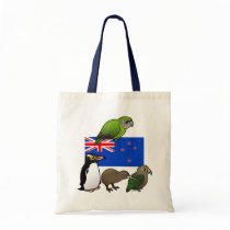 New Zealand Birdorables Tote Bags
