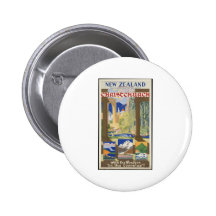 New Zealand Christchurch Pinback Buttons