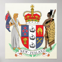 New Zealand Coat of Arms detail Posters