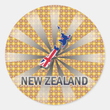 New Zealand Flag Map 2.0 Sticker