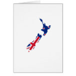 New Zealand flag map Greeting Cards