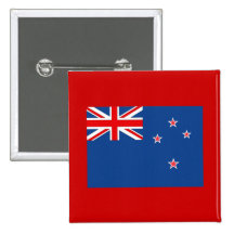 New Zealand Flag Pinback Button