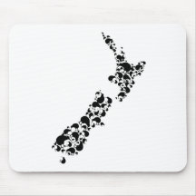 NEW ZEALAND - full of kiwis - black Mousepad