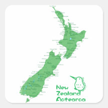 New Zealand Map Sticker