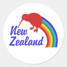New Zealand Round Sticker