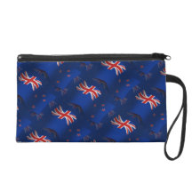 New Zealand Waving Flag Wristlet Clutch