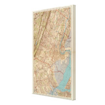 Newark and Elizabeth, New Jersey Stretched Canvas Print
