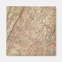 Newark and Elizabeth, New Jersey Fridge Magnet