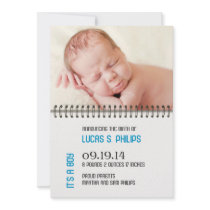 Newborn Baby Boy Announcement Card