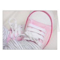 newborn baby shoes greeting card
