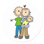 Newborn Baby Stick Figure Sticker