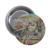 Newcastle upon Tyne through the Years Button Badge