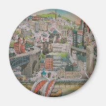 Newcastle upon Tyne through the Years Magnet