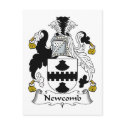 Newcomb Family Crest postcards
