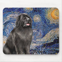 Newfie 2 - Starry Night Mouse Pads