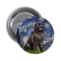 Newfie 2 - Starry Night Pinback Button