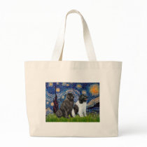 Newfie Pair (B1+L) - Starry Night Canvas Bags