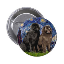 Newfie Pair - Starry Night Pins