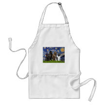 Newfie Trio - Starry Night Aprons