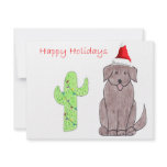 Newfoundland Chocolate Cactus Christmas invitations