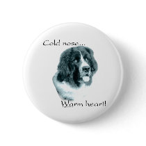 Newfoundland Cold Nose Warm Heart - Button