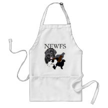 Newfoundland dog four colours aprons