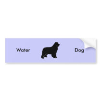 Newfoundland dog silhouette bumper stickers